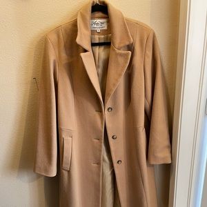 Vintage Andrea Marin Long Wool Coat in Camel
